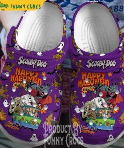 Scooby Doo Halloween Purple Crocs Clog Shoes