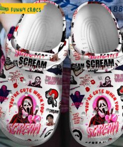 Scream Season Movie Pink Crocs Clogs