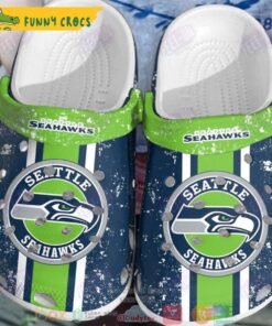 Seattle Seahawks Navy-green Nfl Crocs Slippers