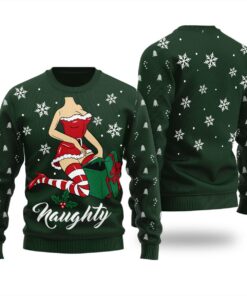 Sexy Santa Girl Mens Christmas Sweater