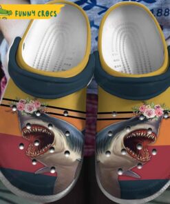 Customized Shark Faces Crocs Clog Shoes