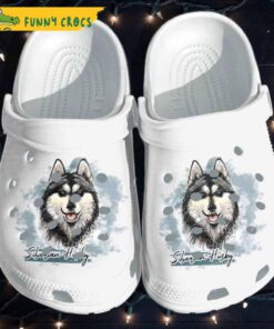 Siberian Husky Dog Winter Crocs Sandals