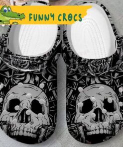 Skull And Rose Bone Crocs