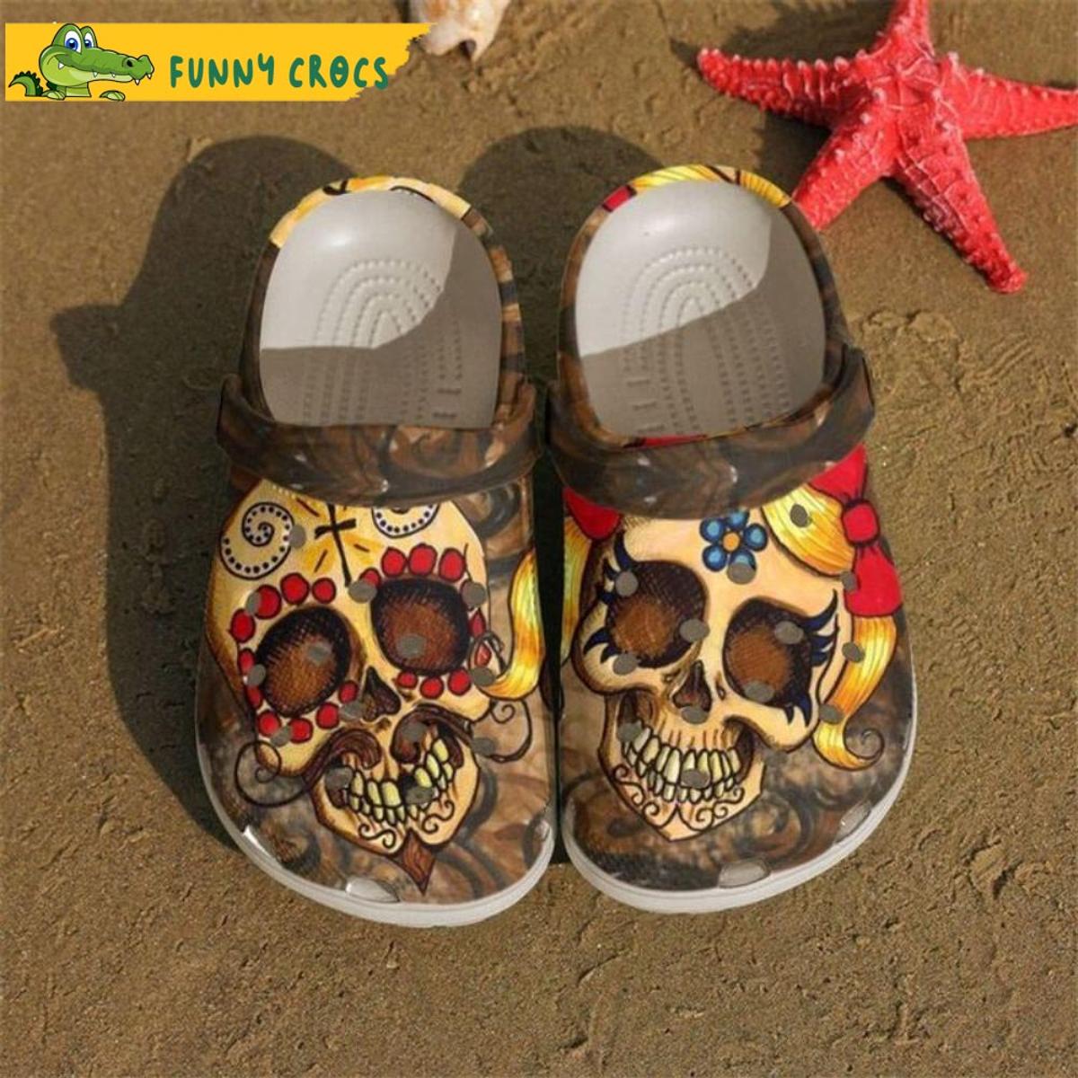 Skull Couple Bone Crocs