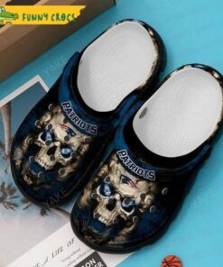 Skull New England Patriots Crocs Clog Shoes