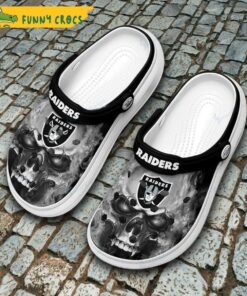 Football Personalized Las Vegas Raiders American Flag Crocs Clog Slippers