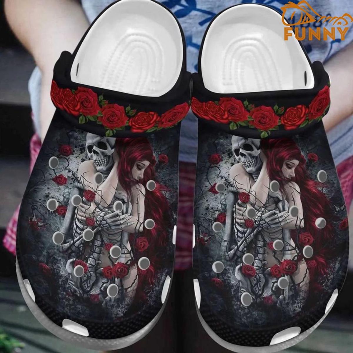 Skull Tattoo Sunflower Hippie Tattoo Women Hippie Crocs Slippers