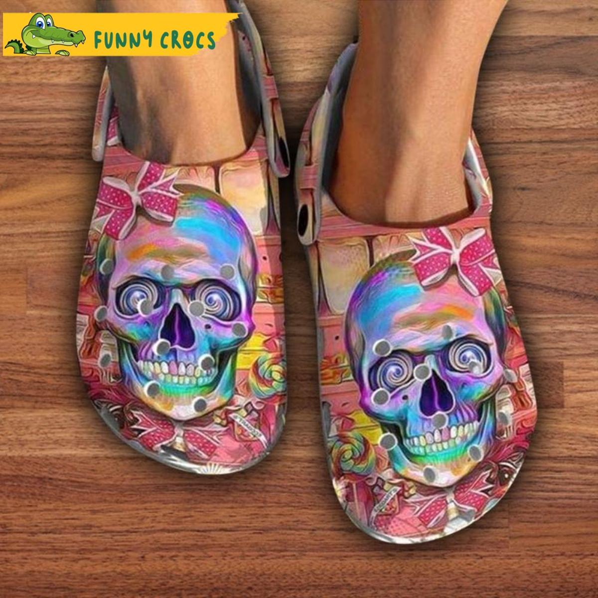 Skull Smile Colorful Crocs , Skull Gifts