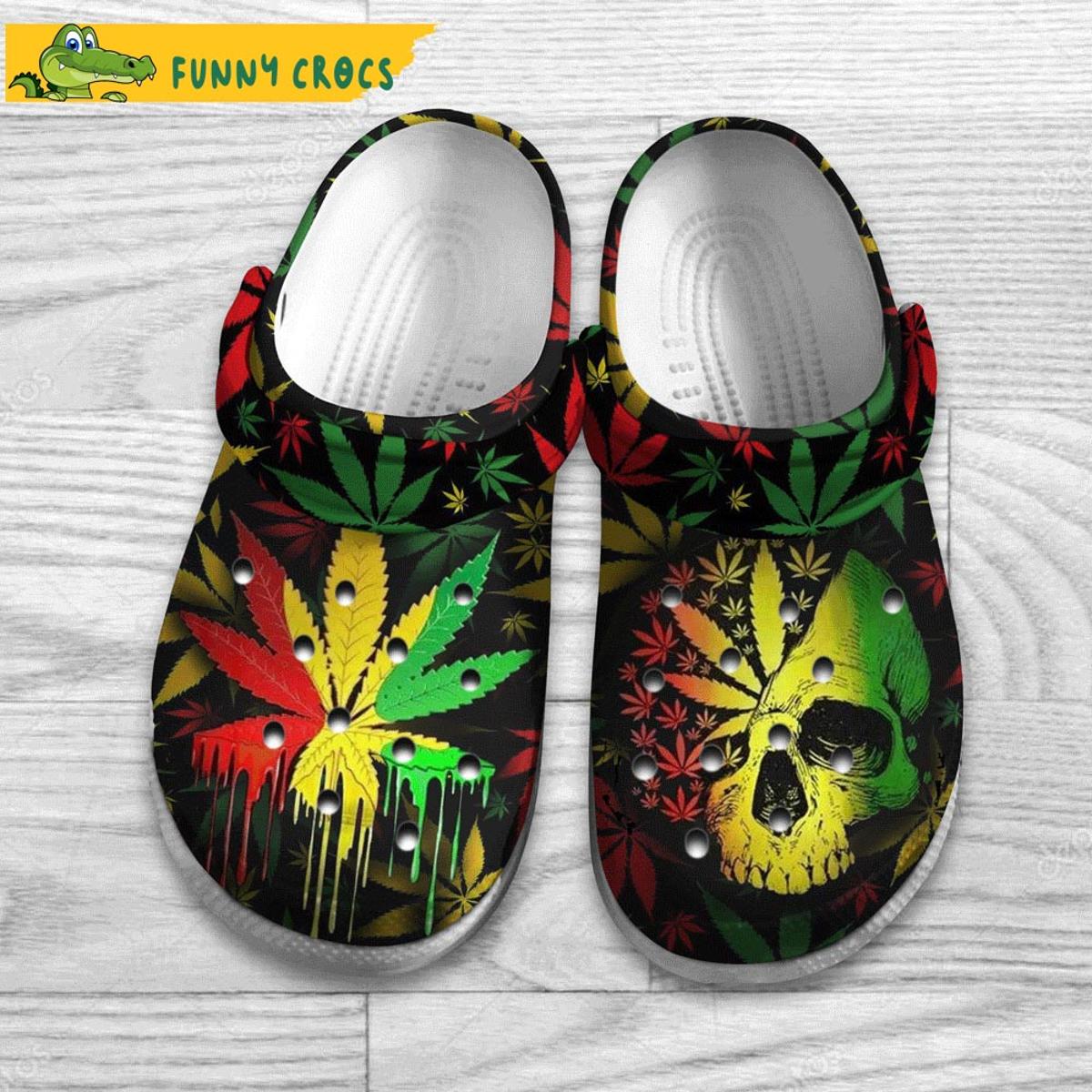 Weed Leaf Crocs Clog Shoes