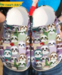 Funny Sloth Tropical Crocs Sandals