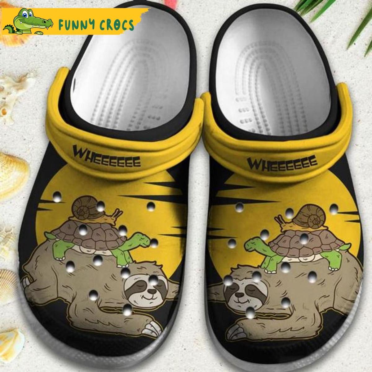 Sloth Turtle Snail Wheee Crocs Sandals