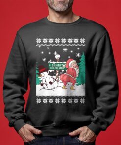 Snowman Santa Twerking Ugly Sweaters