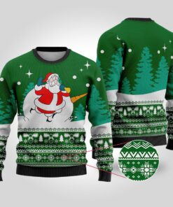 Snowman Scrolling Santa National Lampoon’s Christmas Vacation Sweater