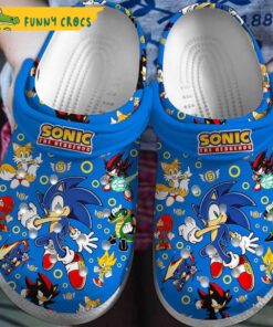 Customized Sonic The Hedgehog Crocs Slippers