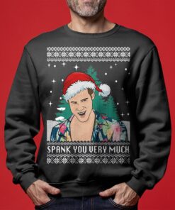 Spank You Very Much Ace Venture Pet Detective Ugly Xmas Sweater