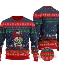 Spiderman Santa Kissing Funny Christmas Sweaters