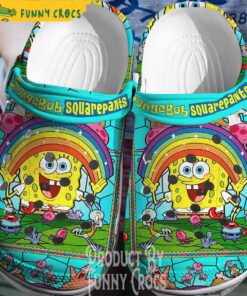 Crazy Patrick Star And Spongebob Crocs Slippers