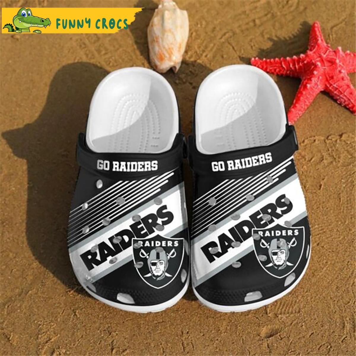 Personalized Oakland Raiders Crocs Sandals