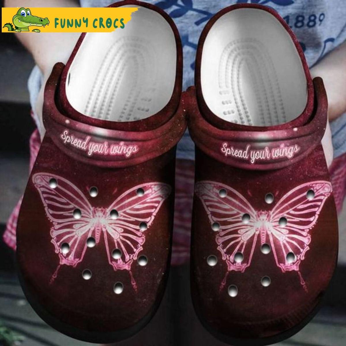 Skull Lover Roses Butterfly Crocs Shoes