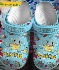 Squirtle Pattern Pokemon Crocs Clog Shoes