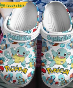 Squirtle Pattern Pokemon White Crocs Classic