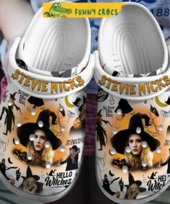 Stevie Nicks Hello Witches Halloween Clogs Crocs Classic