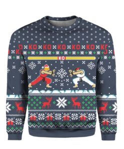 Street Fighter Ryu Vs. M. Bison Best Ugly Xmas Sweater Funny Gift For Fans