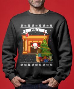 Stuck Santa Womens Ugly Christmas Sweater