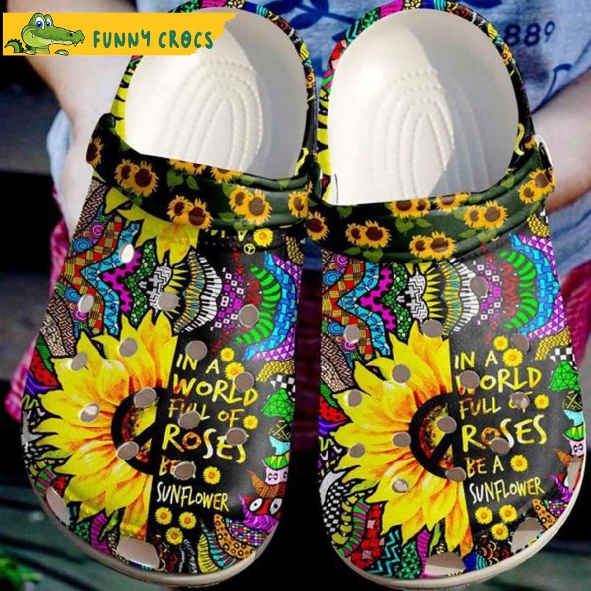 Autism For Best Friend Bee Floral Crocs Slippers