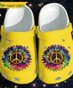 Hippie Sunflower Crocs Slippers