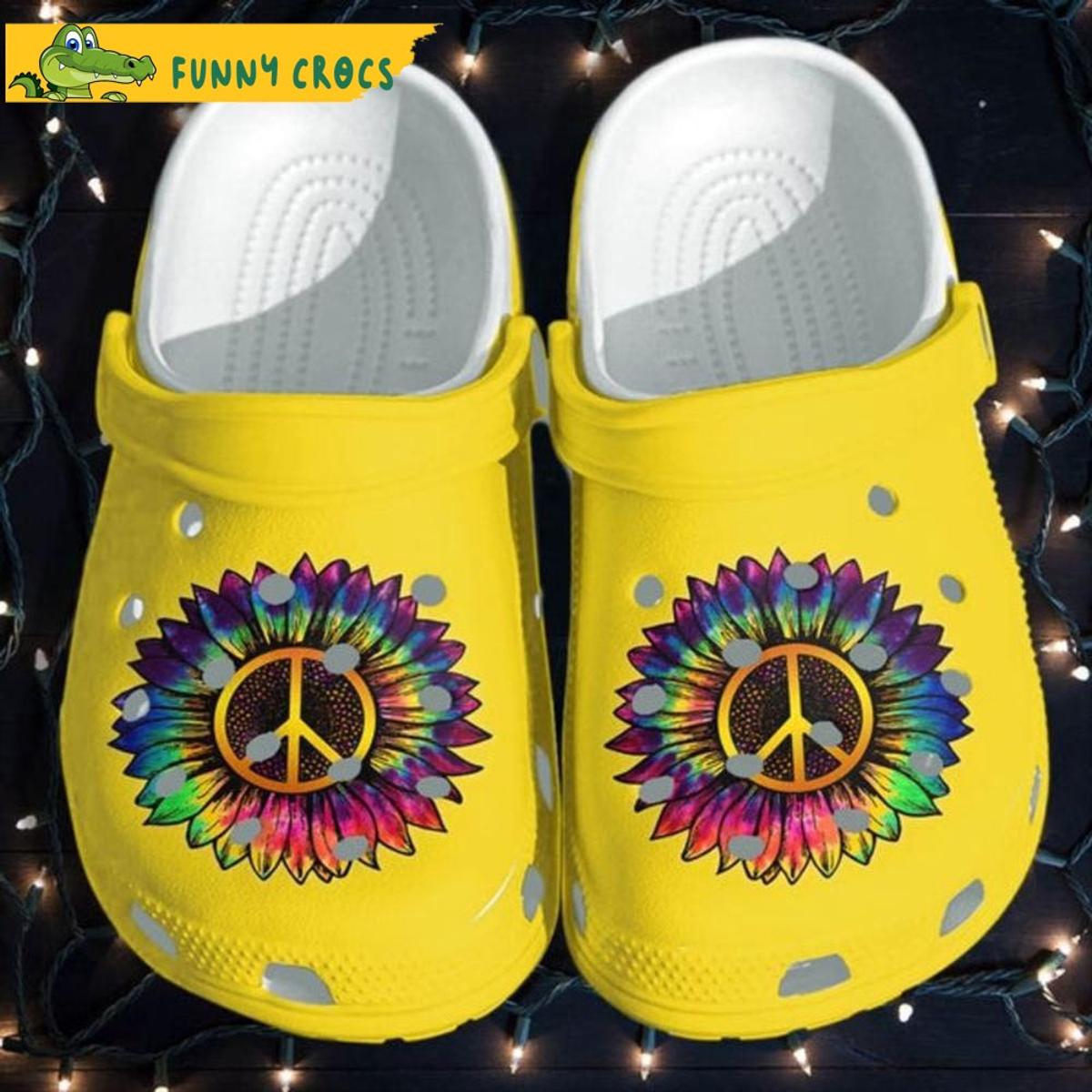 Custom Van Hippie Crocs Sandals