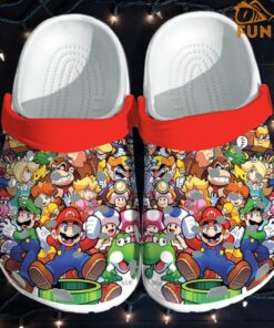 Super Mario Brothers Gamer Crocs Clog Shoes