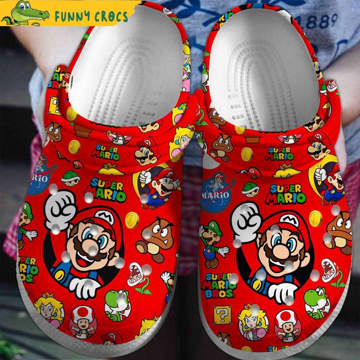 Princess Peach Super Mario Crocs Shoes