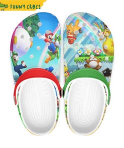 Super Mario Rainbow Crocs Slippers