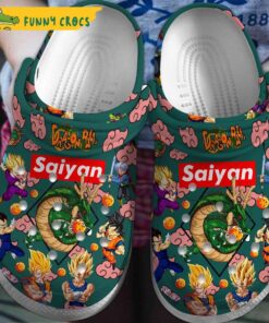 Supper Saiyan Dragon Ball Z Green Crocs Clog Shoes