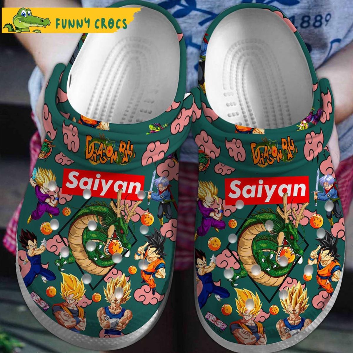 Supper Saiyan Dragon Ball Z Green Crocs Clog Shoes