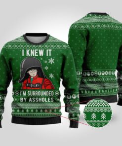 Surrounded Star Wars Funny Mens Ugly Christmas Sweater