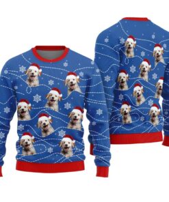 Mens On The Naughty List Custom Dog Ugly Xmas Sweater