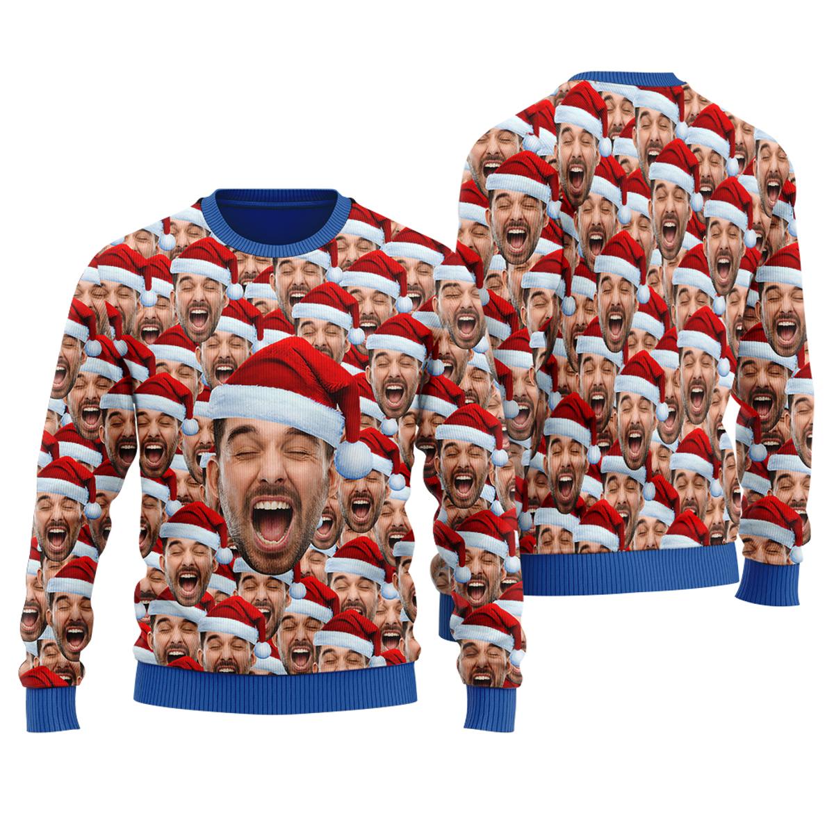 Pretty Custom Multiple Faces Christmas Sweater