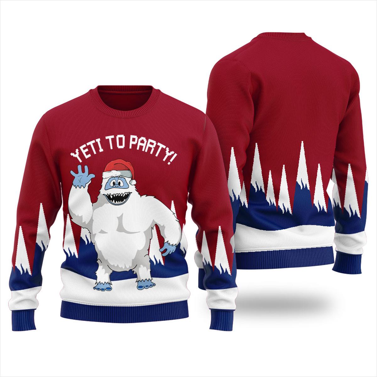 Merry Yeti To Party Ugly Sweater