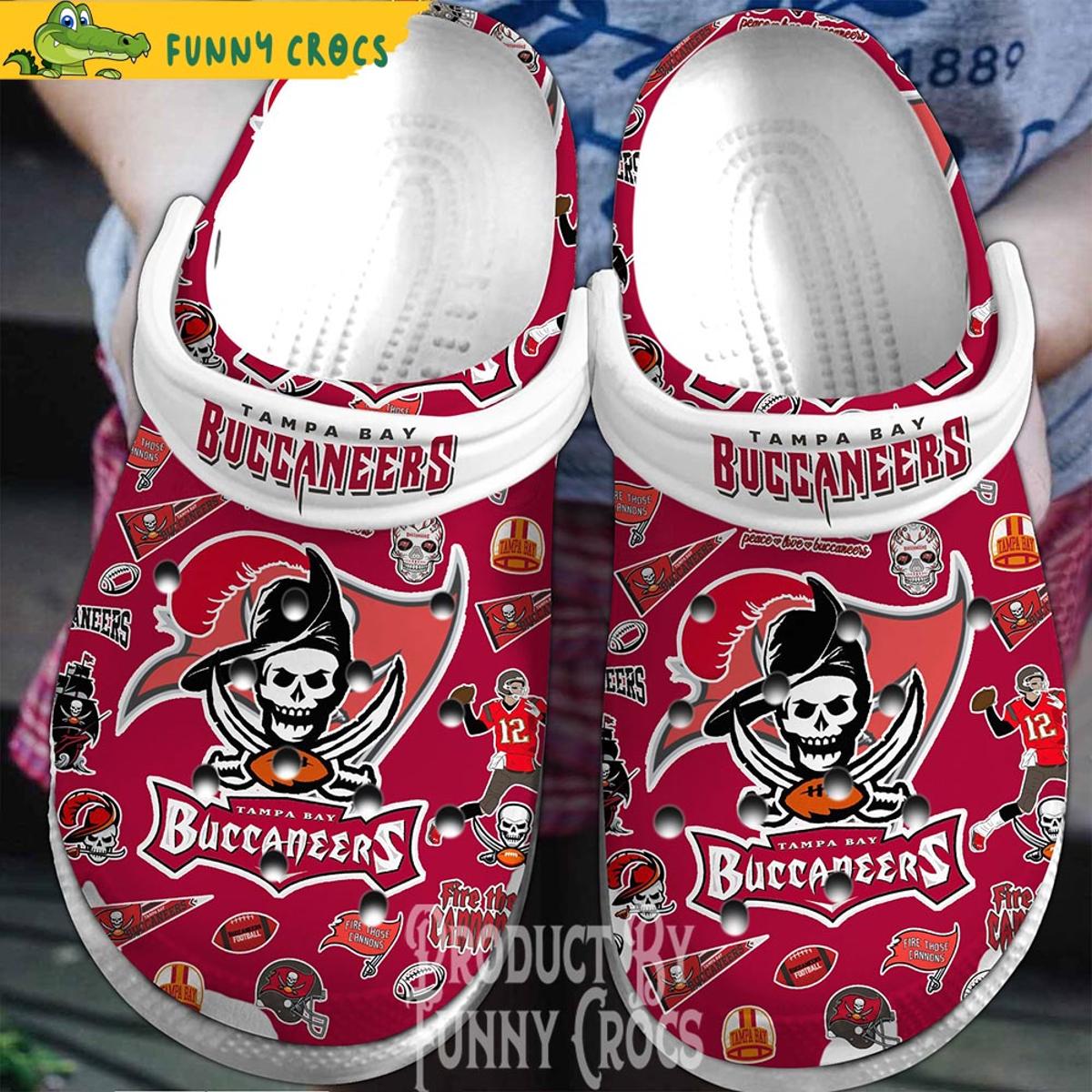 Tampa Bay Buccaneers Crocs Slippers White Crocs Slippers