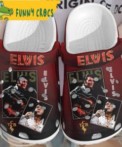 Guitar Elvis Presley Blue Crocs Sandals