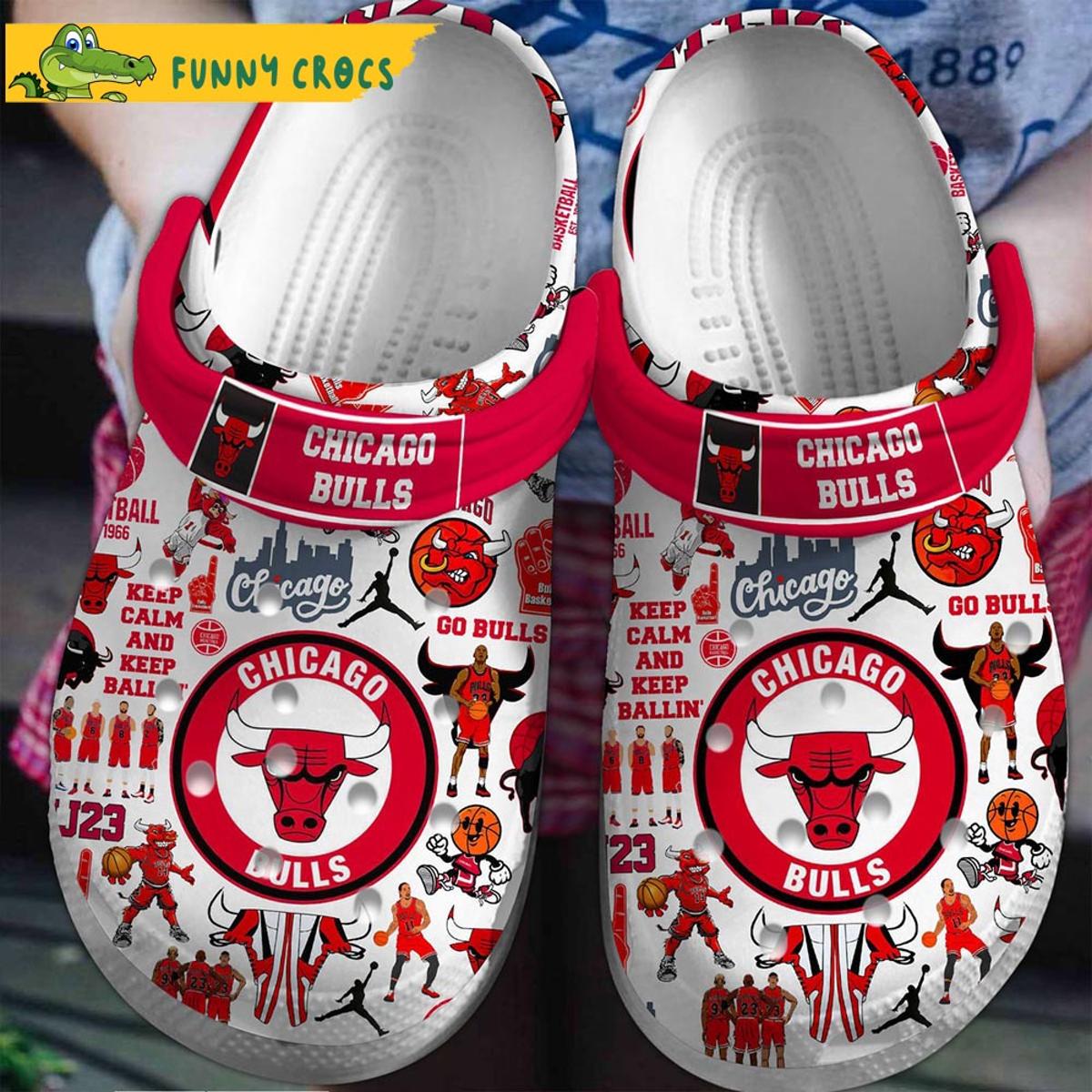 Team Chicago Bulls Nba Red Crocs Clog Shoes