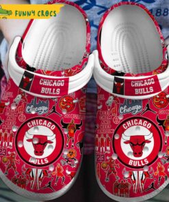 Team Chicago Bulls Nba Red Crocs Clog Shoes