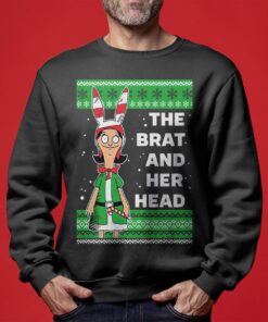 The Brat And Her Head Bob’s Burger Christmas Sweater