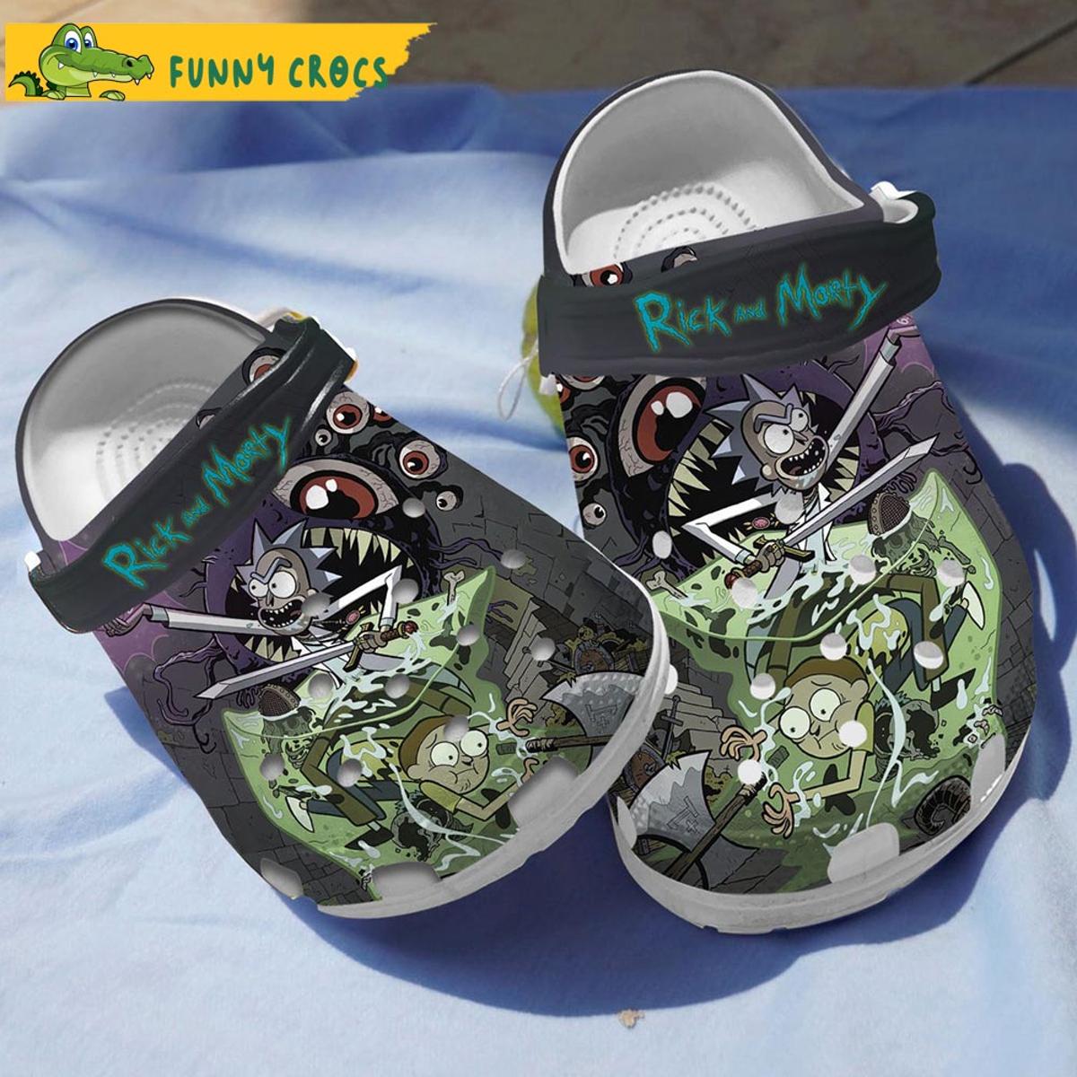 Wubba Lubba Dub Dub Rick And Morty Green Crocs Sandals