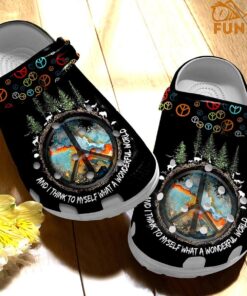 Hippie Car Flower Crocs Sandals