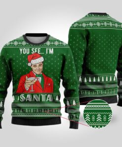 The Great Gatsby Funny Santa Dicaprio Ugly Sweater