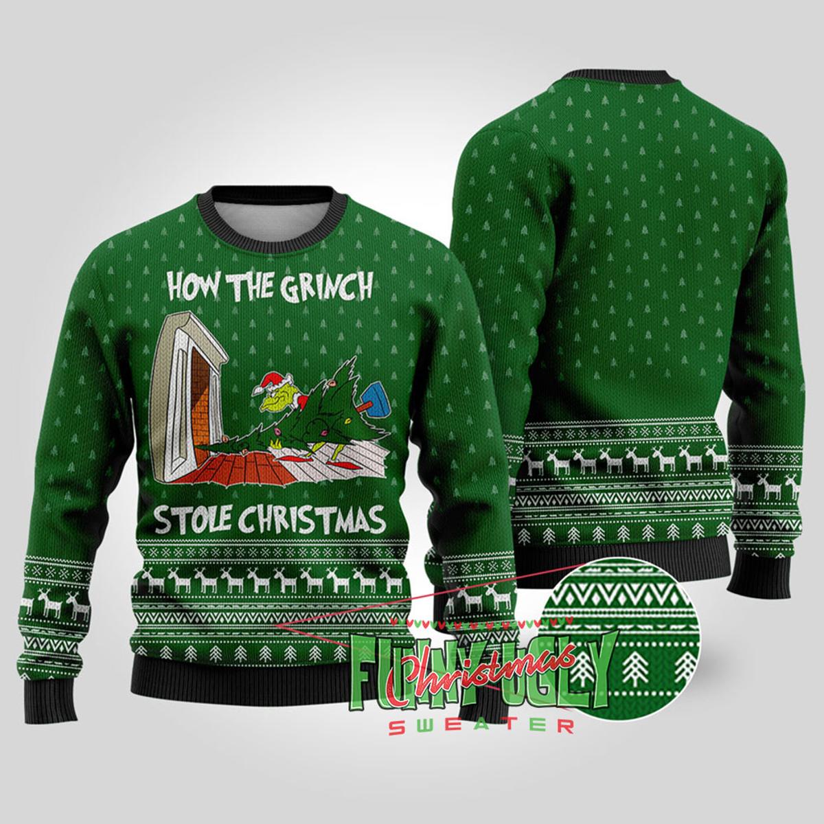 Ugly Grinch Christmas Sweater