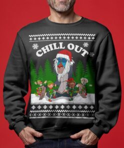 The Lion King Rafiki Chill Out Ugly Sweaterss